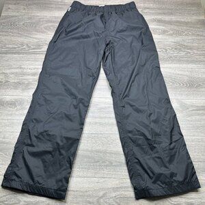 Columbia Waterproof Pants Men's Large Black Mesh Lined Adjustable Nylon Swooshy